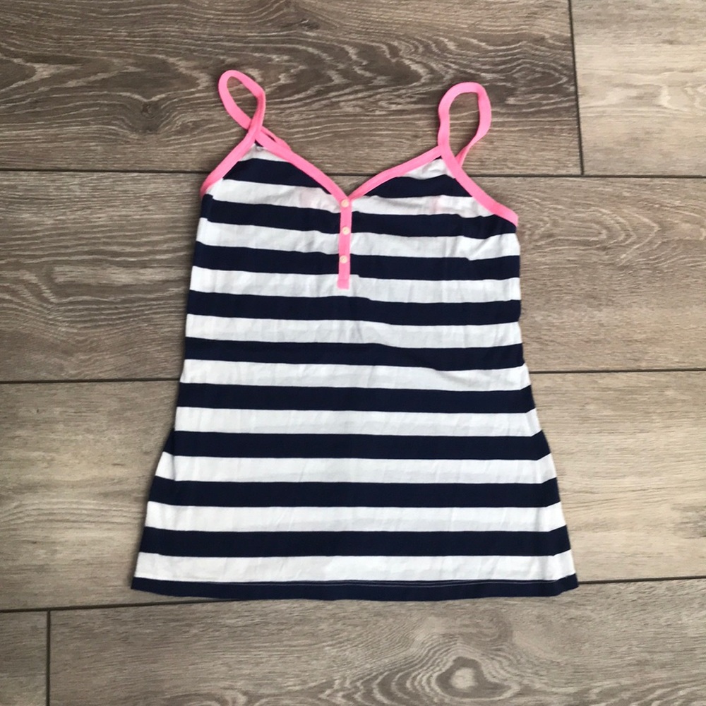 Navy and White Striped Tank